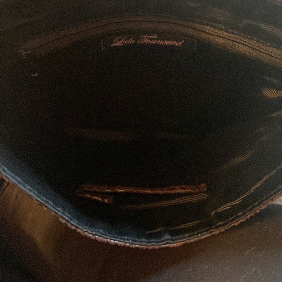 Lulu Townsend Faux Snakeskin Clutch - Picture 5 of 7